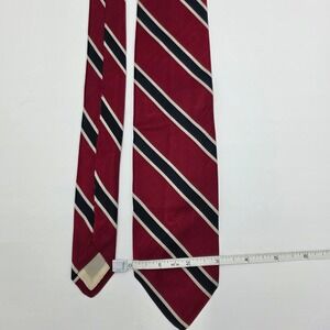 Brooks Brothers Makers Striped Silk Necktie Red Navy White Men's